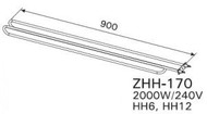  Harvia ZHH-170 (2000 W,   Hidden Heater HH6, HH12)